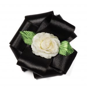Brosche mit Vintage Seidenrose