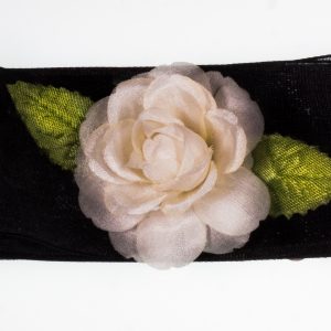 Brosche mit Vintage Seidenrose