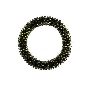 Dunkles Olivgrün mit Glitzereinzug, 12mm