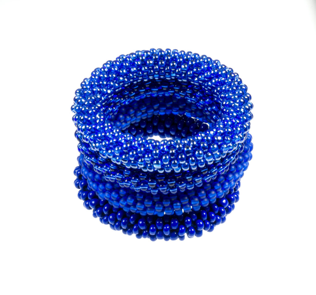 Kombination 5 blaue Armbänder